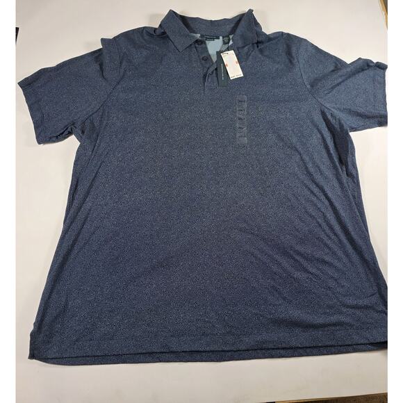 Perry Ellis Mens Premium Shirt Size 3XL Blue Short Sleeve - Picture 1 of 6